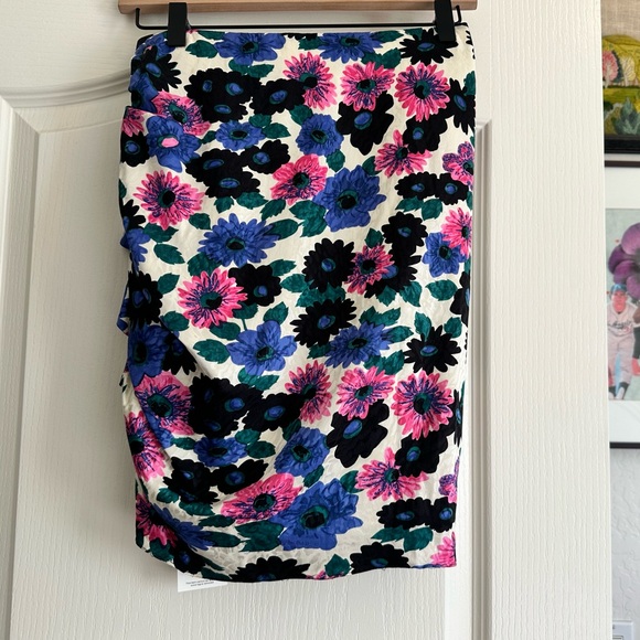 Veronica Beard Ravello Floral Jacquard Ruched Silk Mini Skirt. Size: 0 - Picture 9 of 15